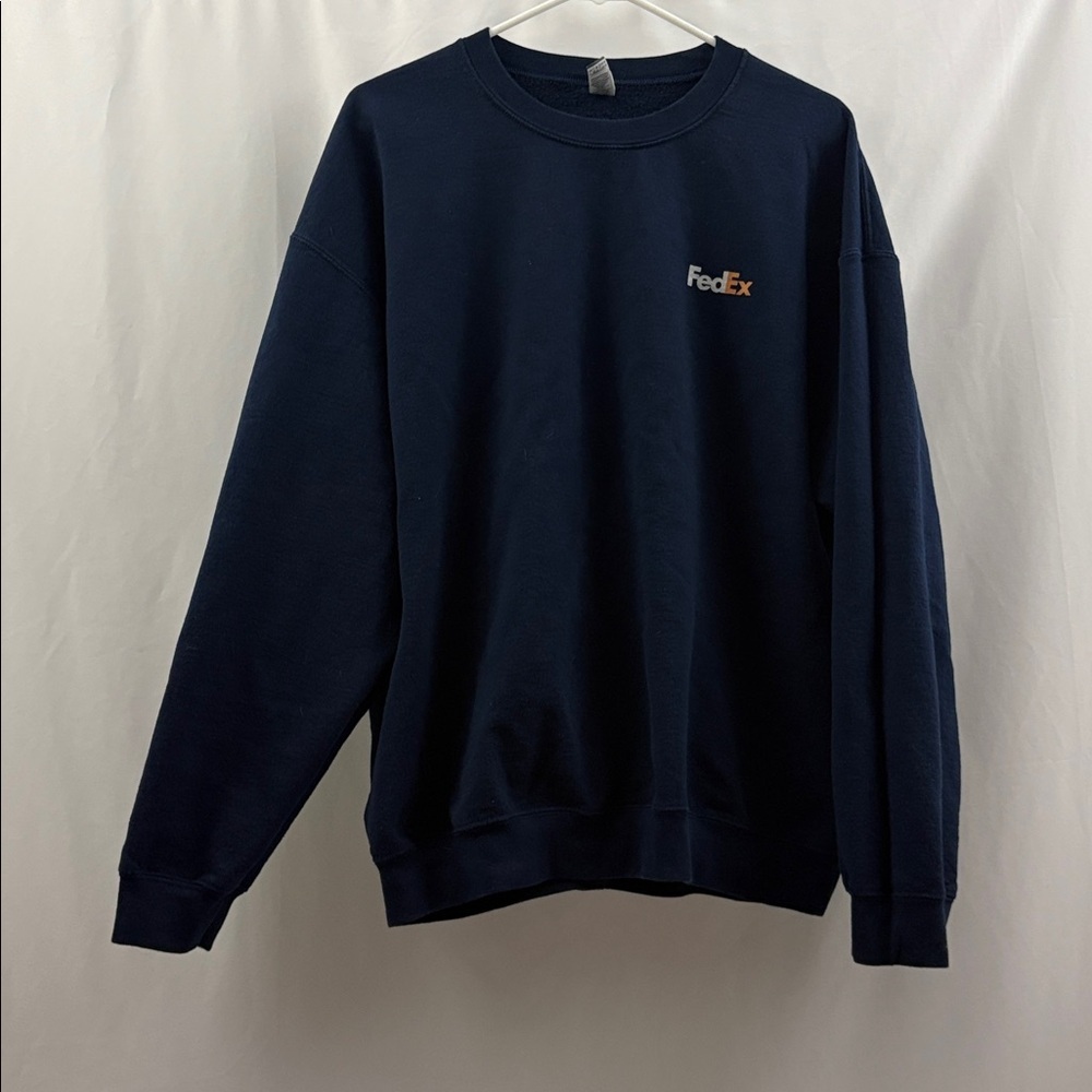 FedEx Navy Blue Pullover Sweatshirt Men’s Size XL Employee Crewneck Worker